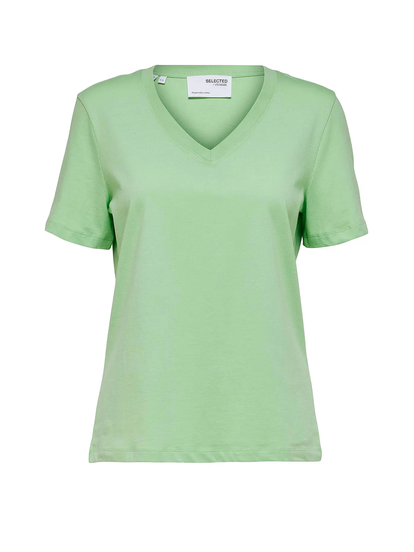 SELECTED FEMME | T-Shirt  SLFESSENTIAL | hellgrün